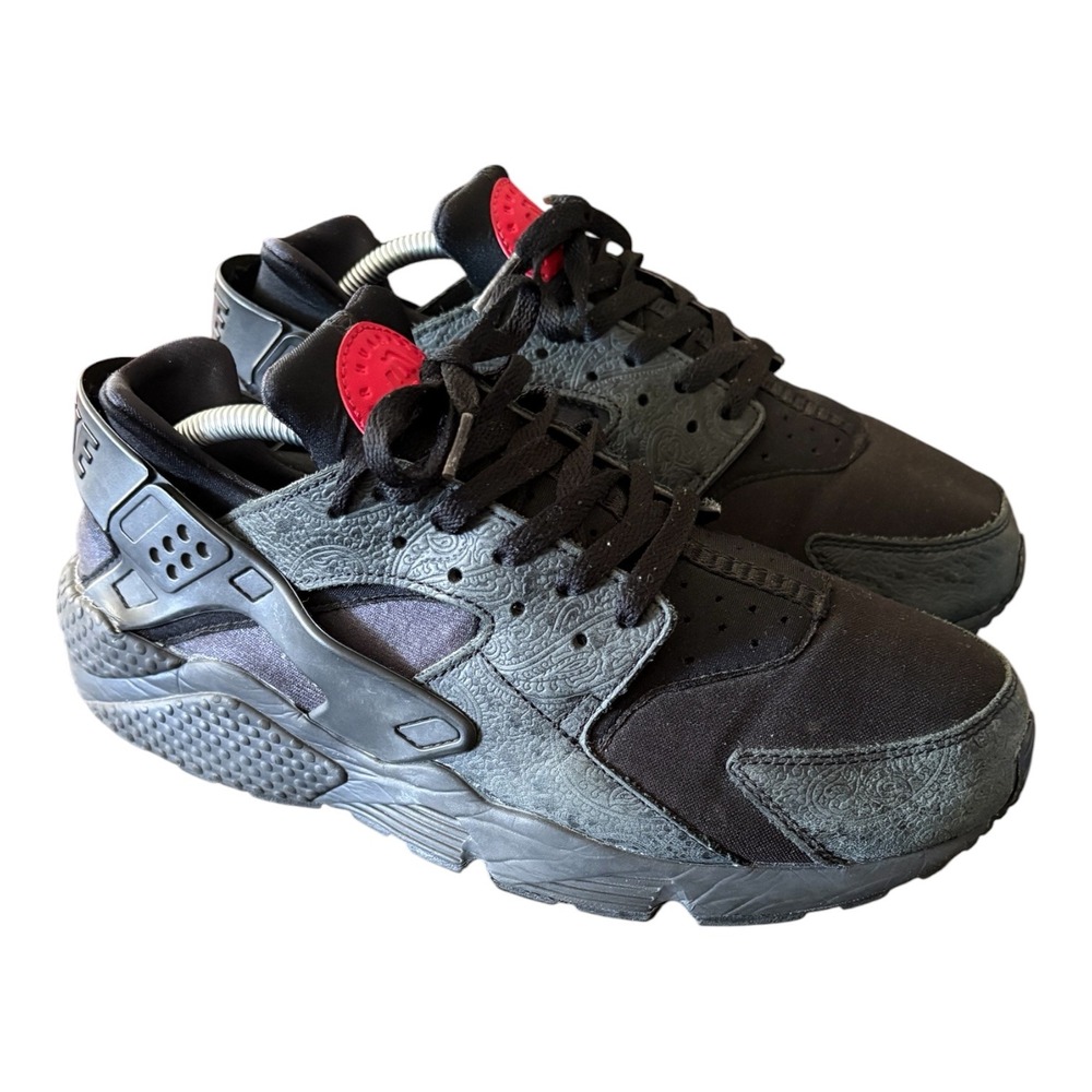 Nike Air Huarache Run Paisley Black Floral Men 11 AO3153-001 SneakerRunning Shoe
